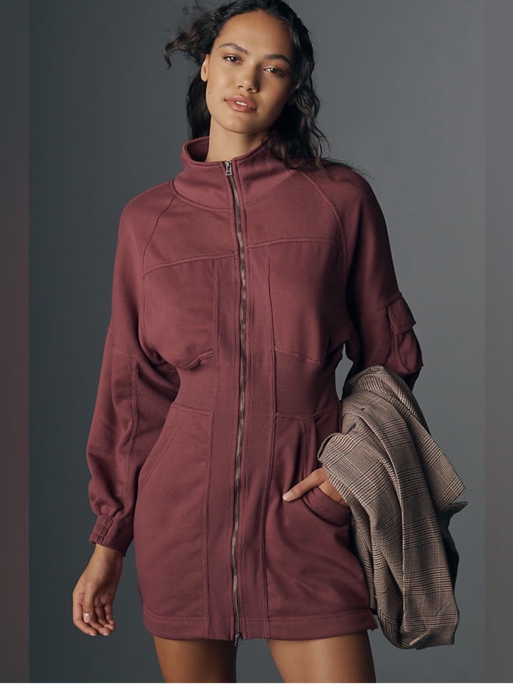 Daily Practice Anthropologie Zip Up Utility Dress